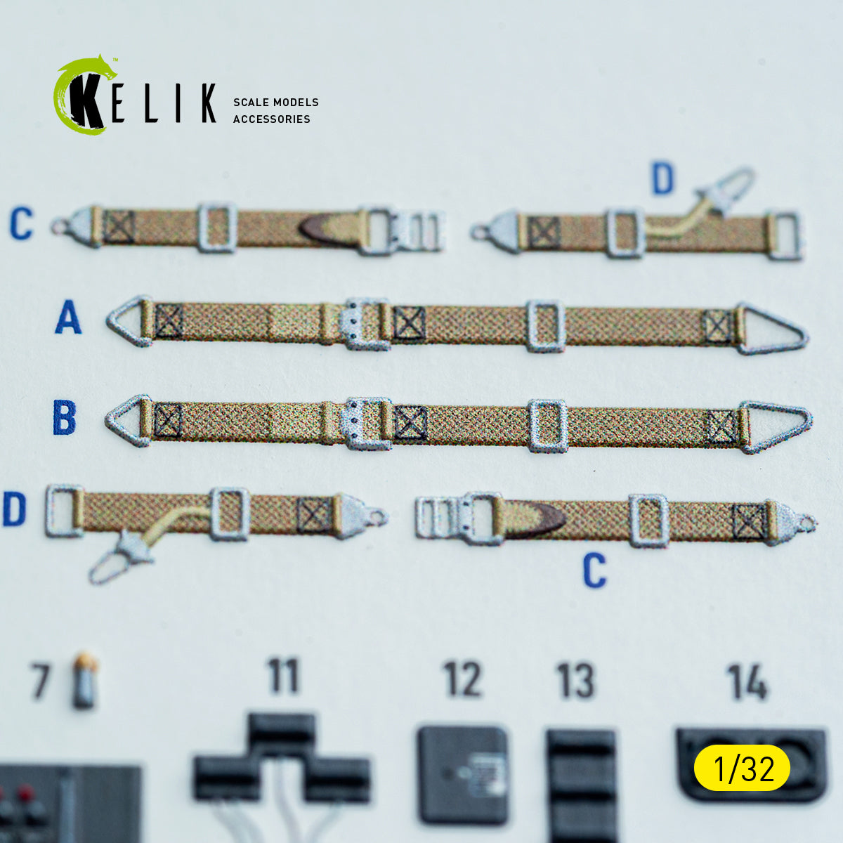 KELIK K32047 Ju-87G - interior 3D decals for Hasegawa kit 1/32 – Bild 4
