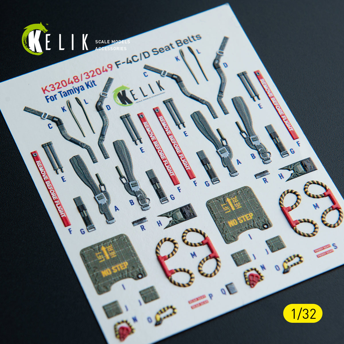 KELIK K32048 F-4C - interior 3D decals for Tamiya kit 1/32 – Bild 8