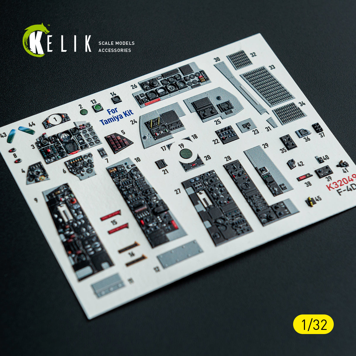 KELIK K32049 F-4D - interior 3D decals for Tamiya kit 1/32 – Bild 13