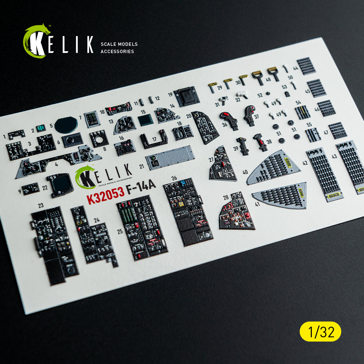 KELIK K32053 F-14A - interior 3D decals for Tamiya kit 1/32 – image 11