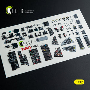 KELIK K32053 F-14A - interior 3D decals for Tamiya kit 1/32 – image 11