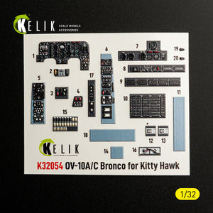 KELIK K32054 0V-10A/C Bronco - interior 3D decals for Kitty Hawk/Zimi models kit 1/32 – Bild 4
