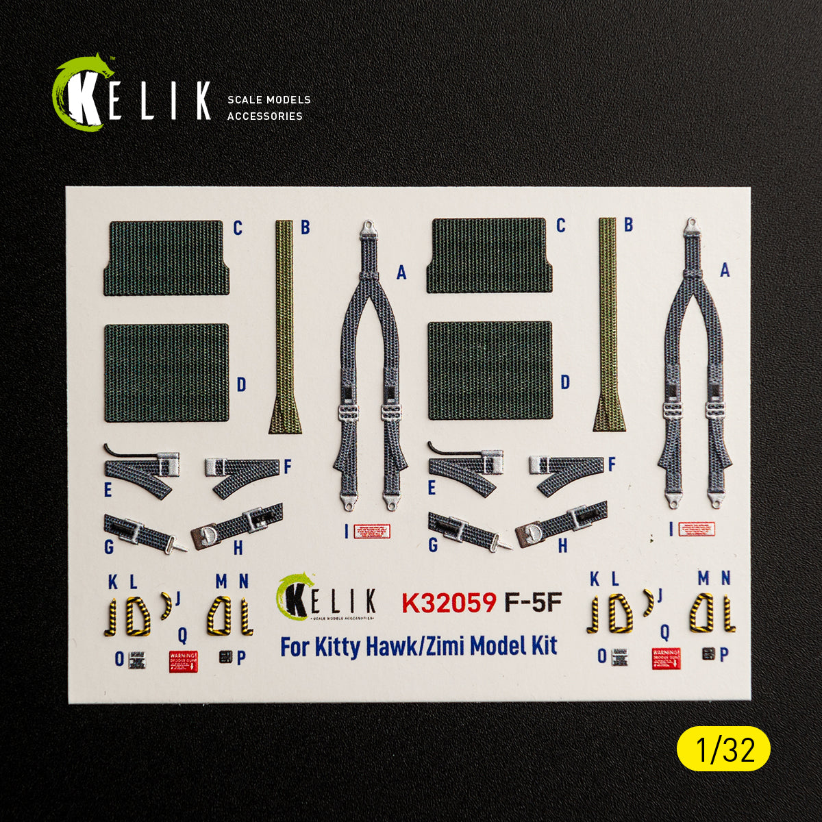 KELIK K32059 F-5F - interior 3D decals for Kitty Hawk/Zimi models kit 1/32 – Bild 8