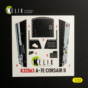 KELIK K32063 A-7E CORSAIR II - interior 3D decals for Trumpeter kit 1/32 – Bild 7