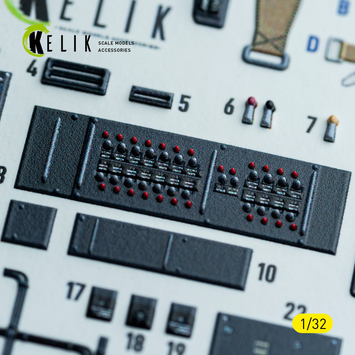 KELIK K32047 Ju-87G - interior 3D decals for Hasegawa kit 1/32 – Bild 5