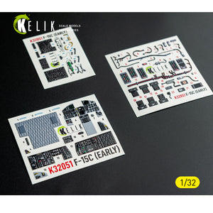 KELIK K32051 F-15C (early) - interior 30 decals for Tamiya kit 1/32 – Bild 10