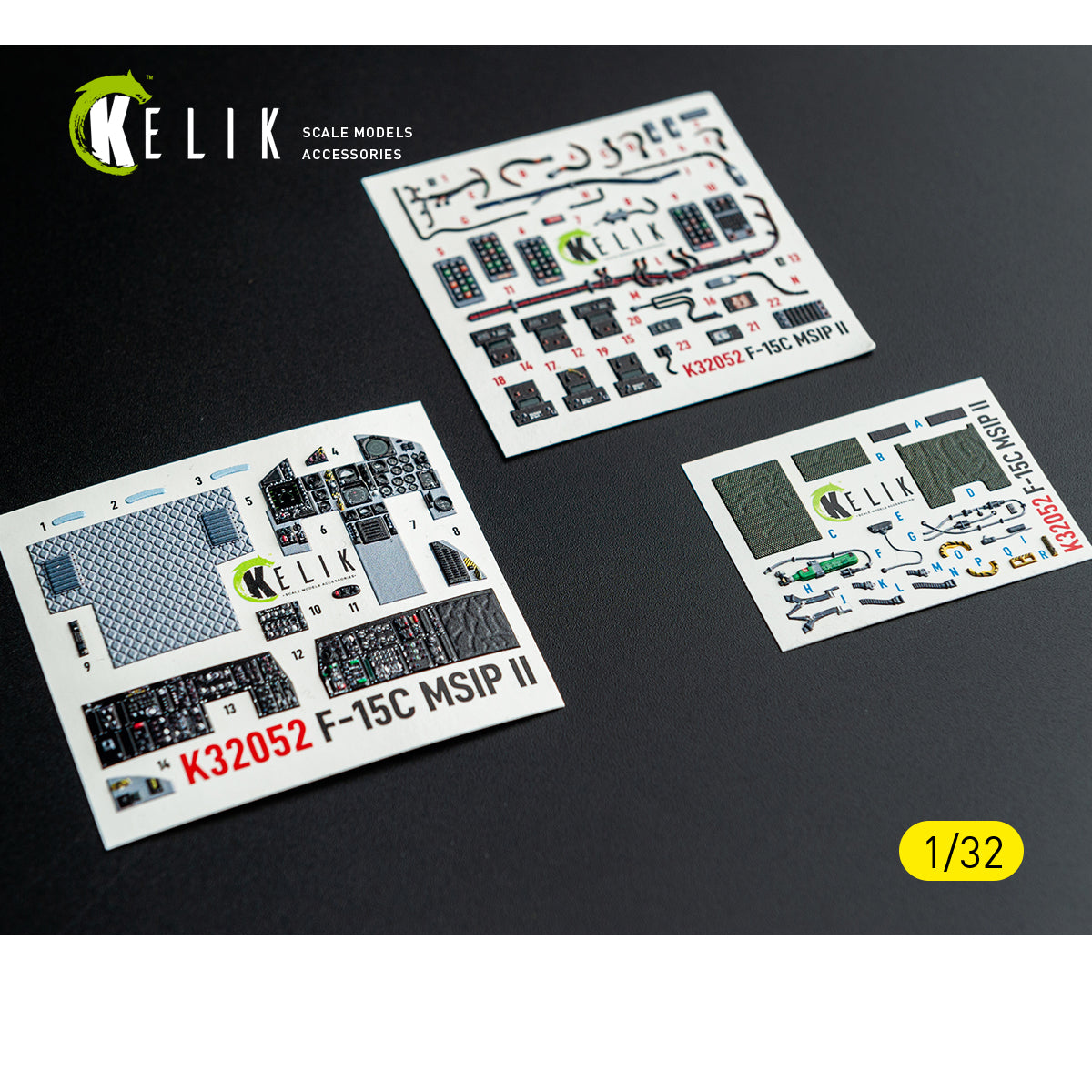 KELIK K32052 F-15C MSIP II - interior 3D decals for Tamiya kit 1/32 – Bild 11