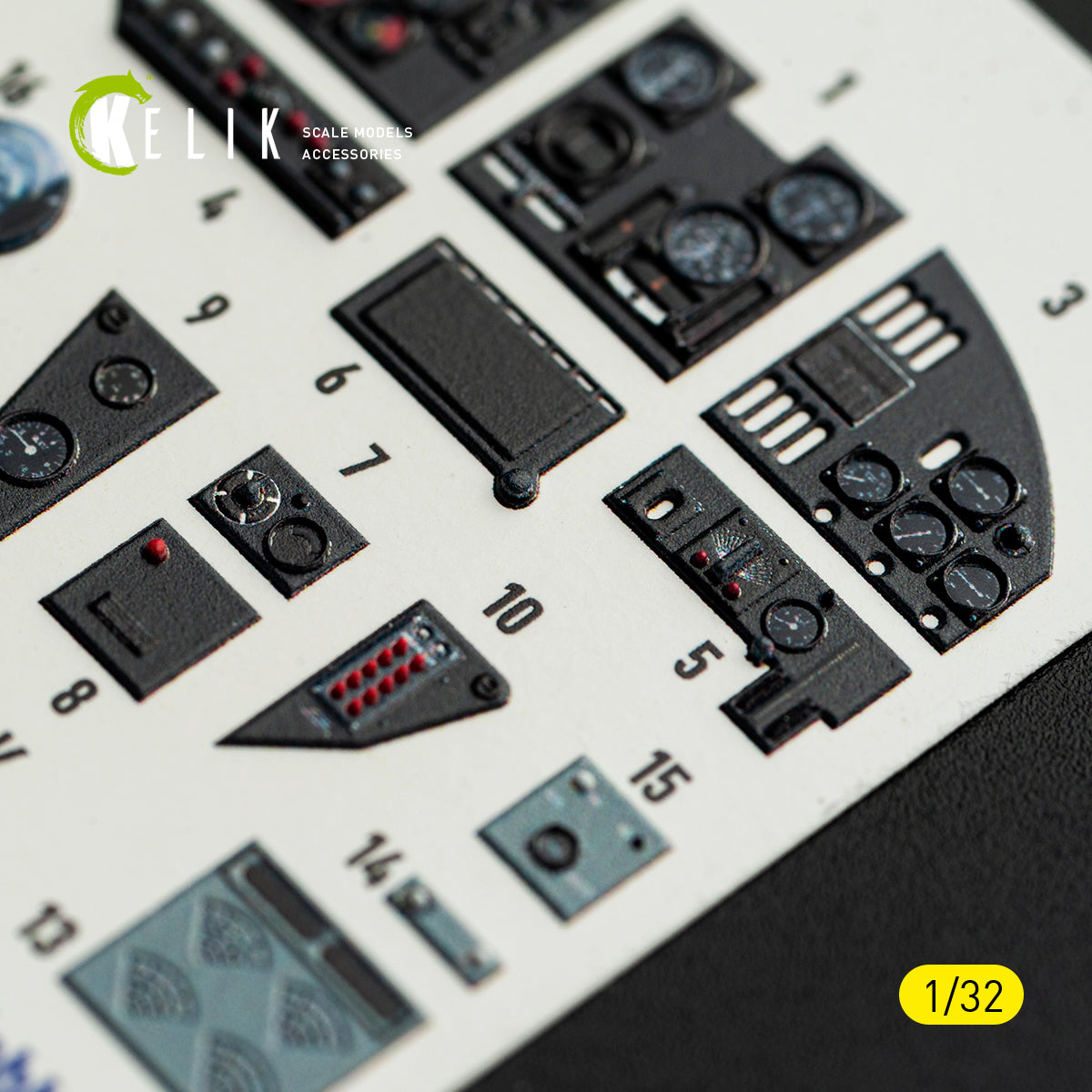 KELIK K32057 MS-406C-1 - interior 30 decals for Special Hobby kit 1/32 – Bild 5