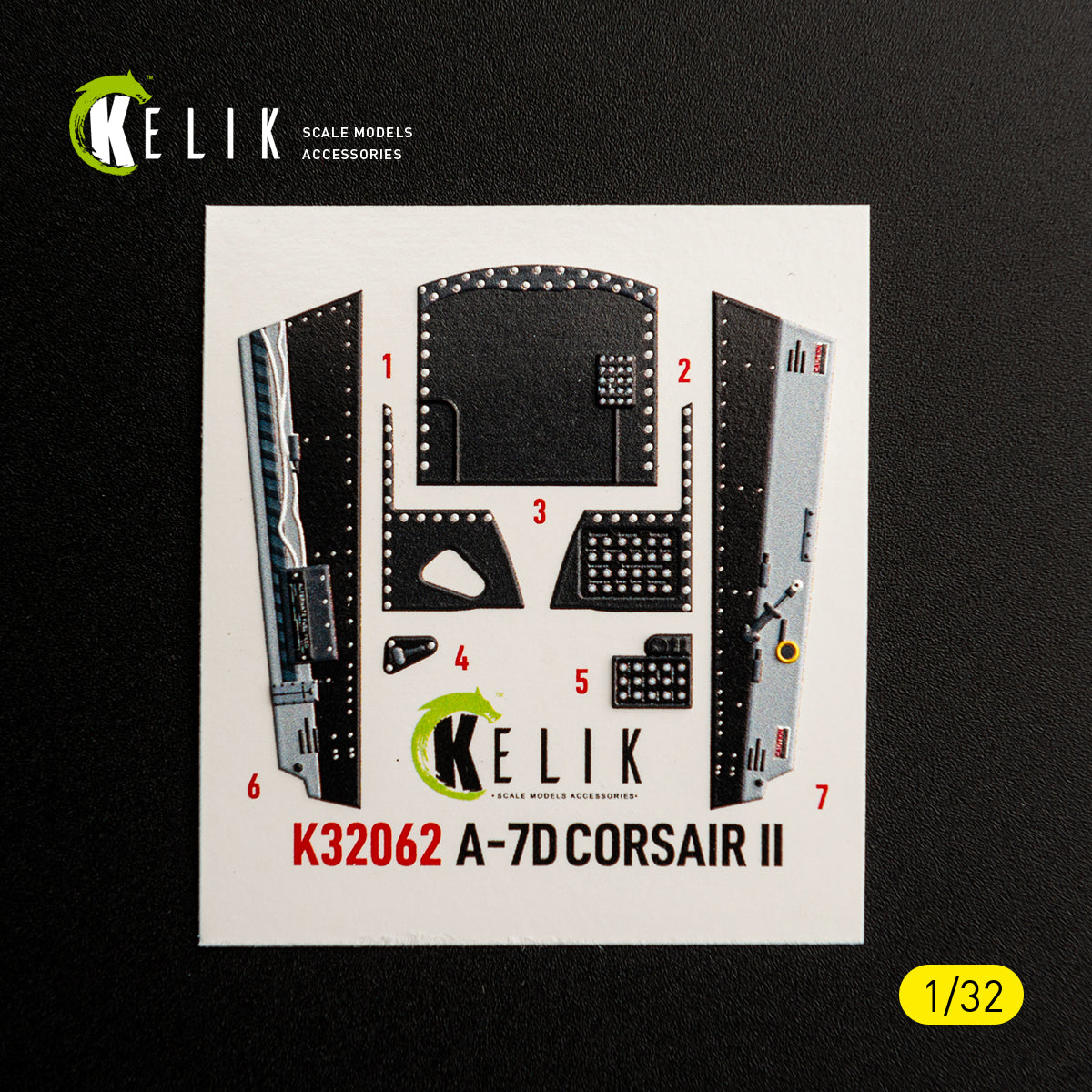 KELIK K32062 A-7D CORSAIR II - interior 30 decals for Trumpeter kit 1/32 – Bild 7