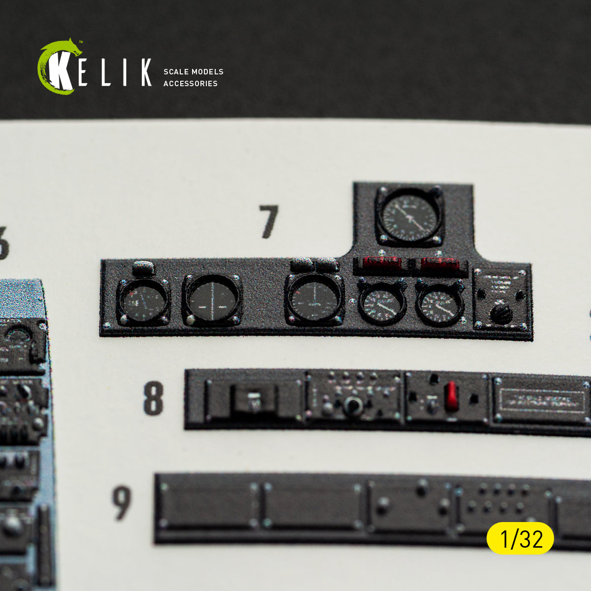 KELIK K32054 0V-10A/C Bronco - interior 3D decals for Kitty Hawk/Zimi models kit 1/32 – Bild 6