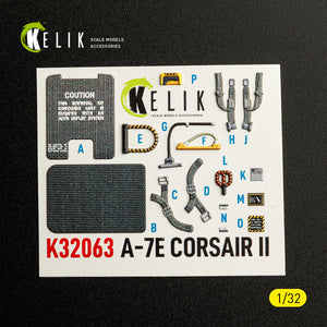 KELIK K32063 A-7E CORSAIR II - interior 3D decals for Trumpeter kit 1/32 – Bild 9
