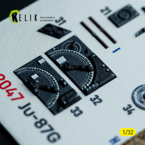 KELIK K32047 Ju-87G - interior 3D decals for Hasegawa kit 1/32 – Bild 7