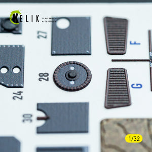 KELIK K32050 Ju-870 - interior 3D decals for Hasegawa kit 1/32 – Bild 7