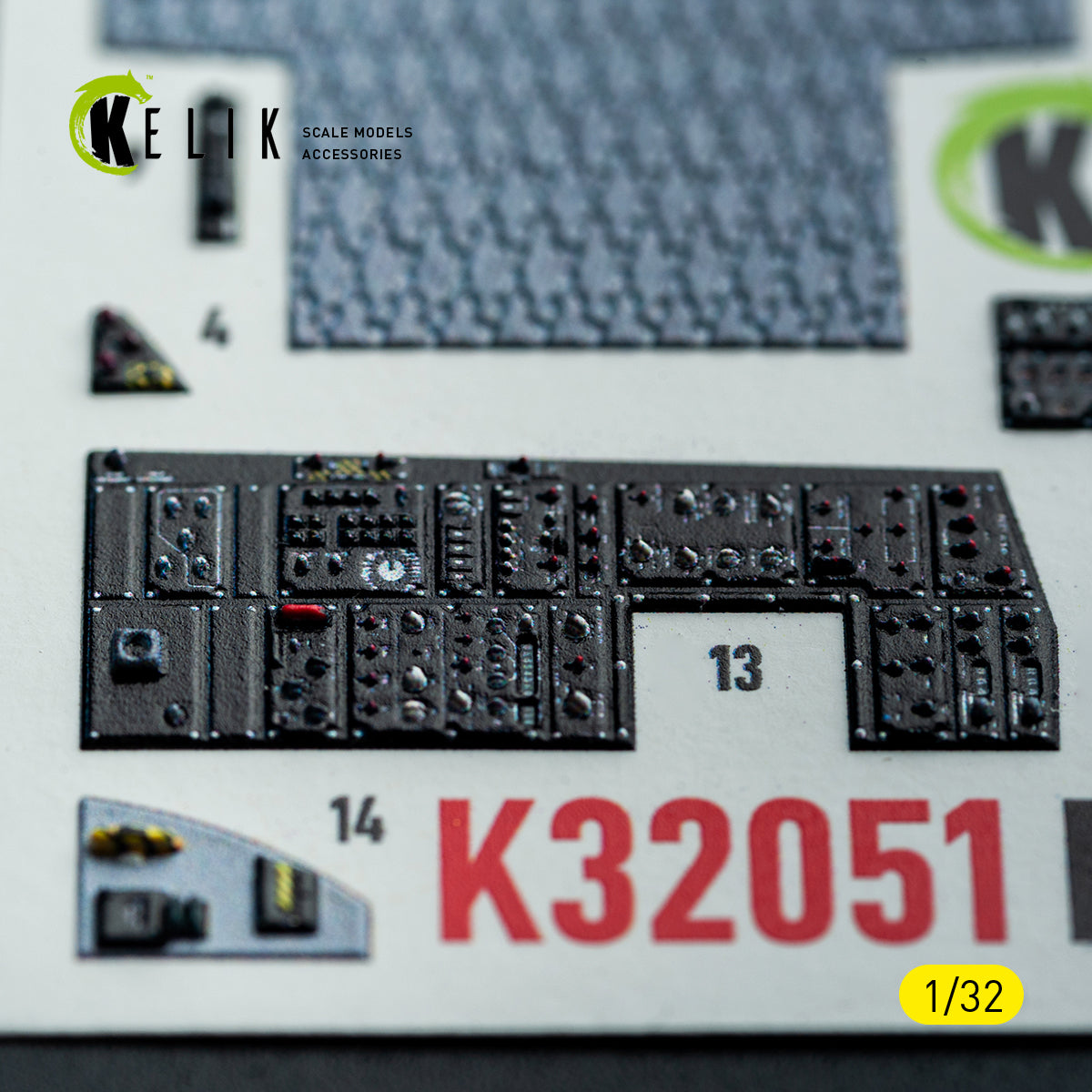 KELIK K32051 F-15C (early) - interior 30 decals for Tamiya kit 1/32 – Bild 12