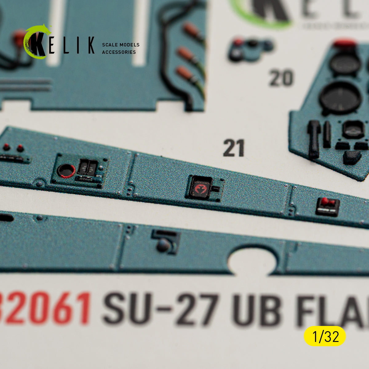 KELIK K32061 SU-27UB Flanker C - interior 3D decals for Trumpeter kit 1/32 – zdjęcie 10