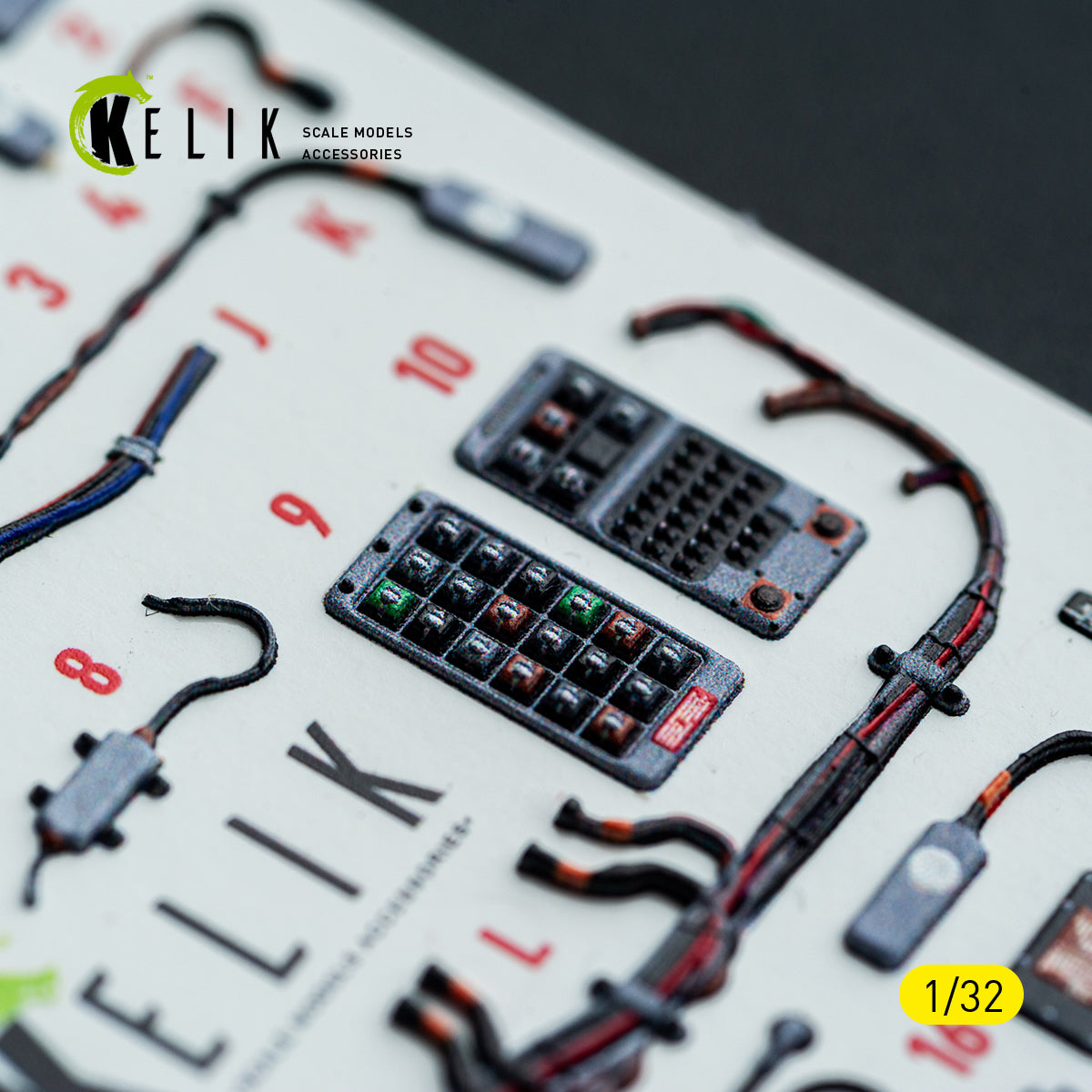 KELIK K32051 F-15C (early) - interior 30 decals for Tamiya kit 1/32 – Bild 15