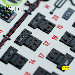 KELIK K32051 F-15C (early) - interior 30 decals for Tamiya kit 1/32 – Bild 16