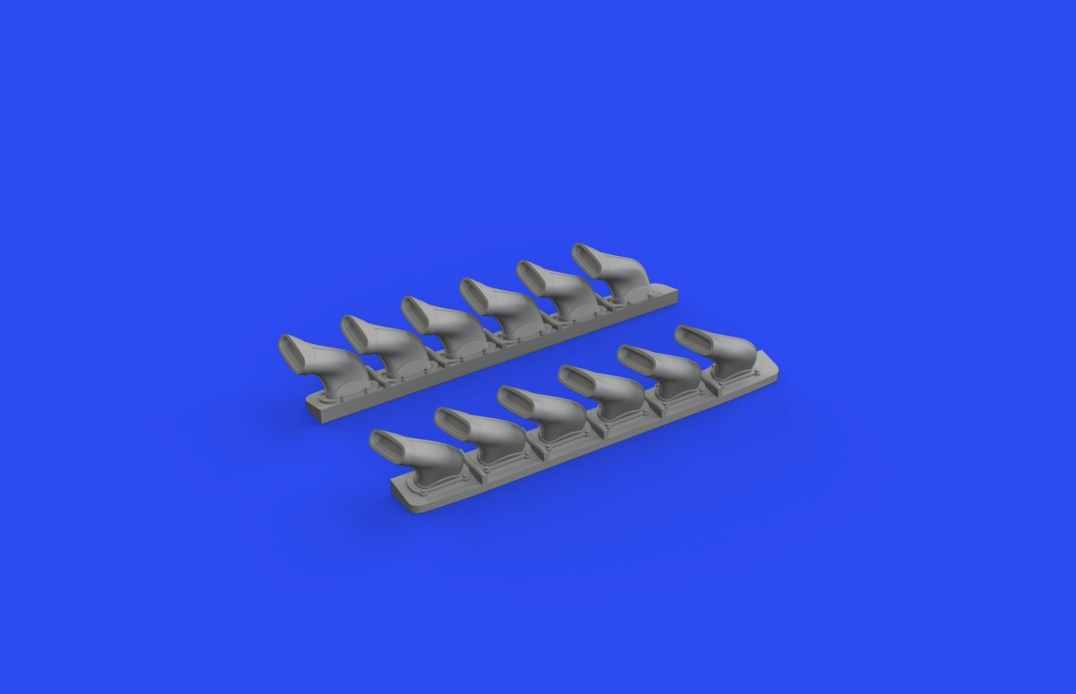 Eduard 648669 Spitfire Mk. V six-stacks exhausts fishtail EDUARD 1/48 – immagine 2
