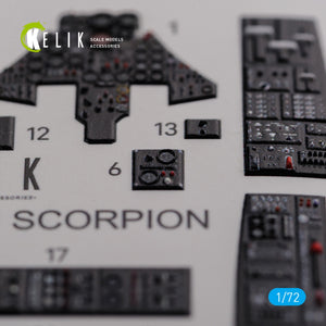 KELIK K72090 F-89 D/J Scorpion interior 3D decals for Revell kit 1/72 – zdjęcie 4
