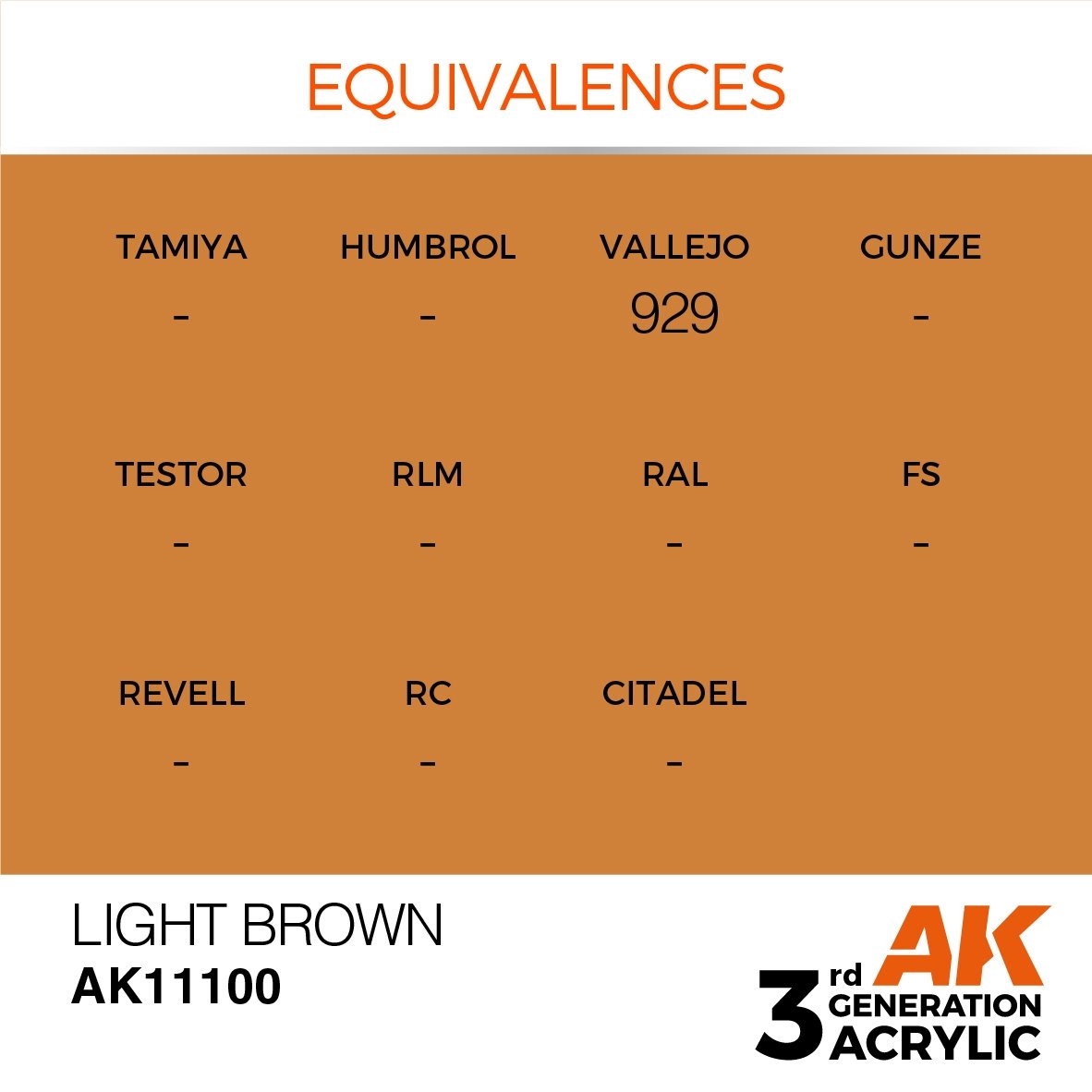 AK Interactive AK11100 LIGHT BROWN – STANDARD 17ml – Bild 2