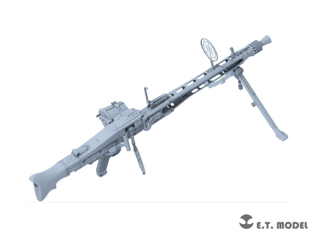 E.T. Model P06-001 WWII German Mg42 Machine Gun &amp;amp; Ammo Box (3D Printed) 1/6 – immagine 2