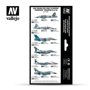Vallejo 71618 USAF colors post WWII to present Aggressor Squadron Part III 8x17ml – immagine 2