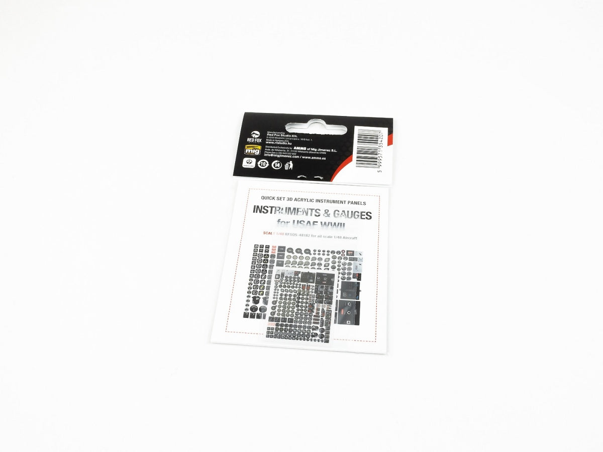 Red Fox Studio QS-48182 Instruments &amp;amp; Gauges set for USAF WWII 1/48 – immagine 2