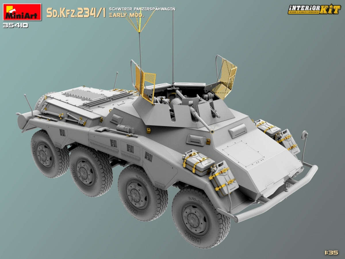 MiniArt 35410 Sd.Kfz.234/1 Schwerer Panzerspahwagen. EARLY MOD. INTERIOR KIT 1/35 – zdjęcie 4