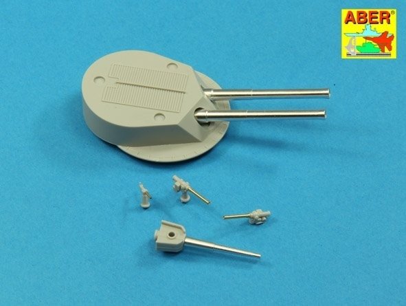 Armement Aber 200L-07 pour pré-dreadnought japonais Mikasa : 4 canons de 305 mm, 14 de 152 mm, 20 de 76 mm, 12 de 37 mm (échelle 1/200) – image 4