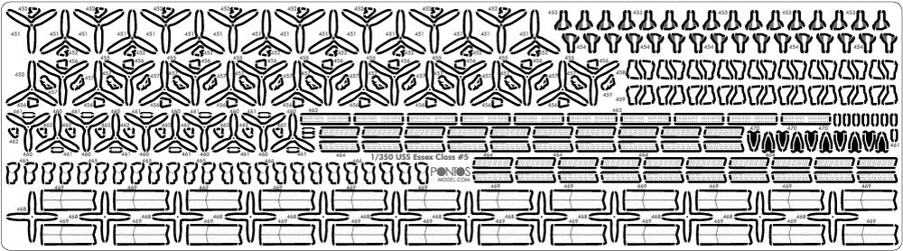 Pontos 35005F1 USS CV-14 Toconderoga 1944 Detail Up Set 1/350 – immagine 15