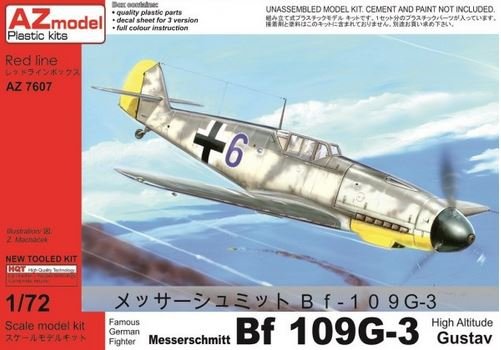 Maquette AZmodel AZ7607 Bf-109G-3 Gustav haute altitude 1/72