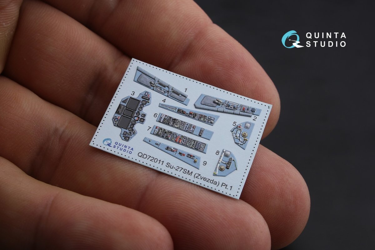 Quinta Studio QD72011 Su-27SM 3D-Printed &amp;amp; coloured Interior on decal paper (for Zvezda kit) 1/72 – Bild 4