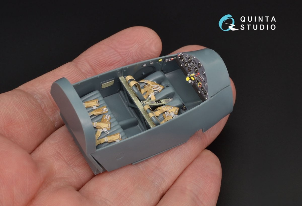 Quinta Studio QD48125 Bf108 3D-Printed &amp;amp; coloured Interior on decal paper (Eduard) 1/48 – Bild 4