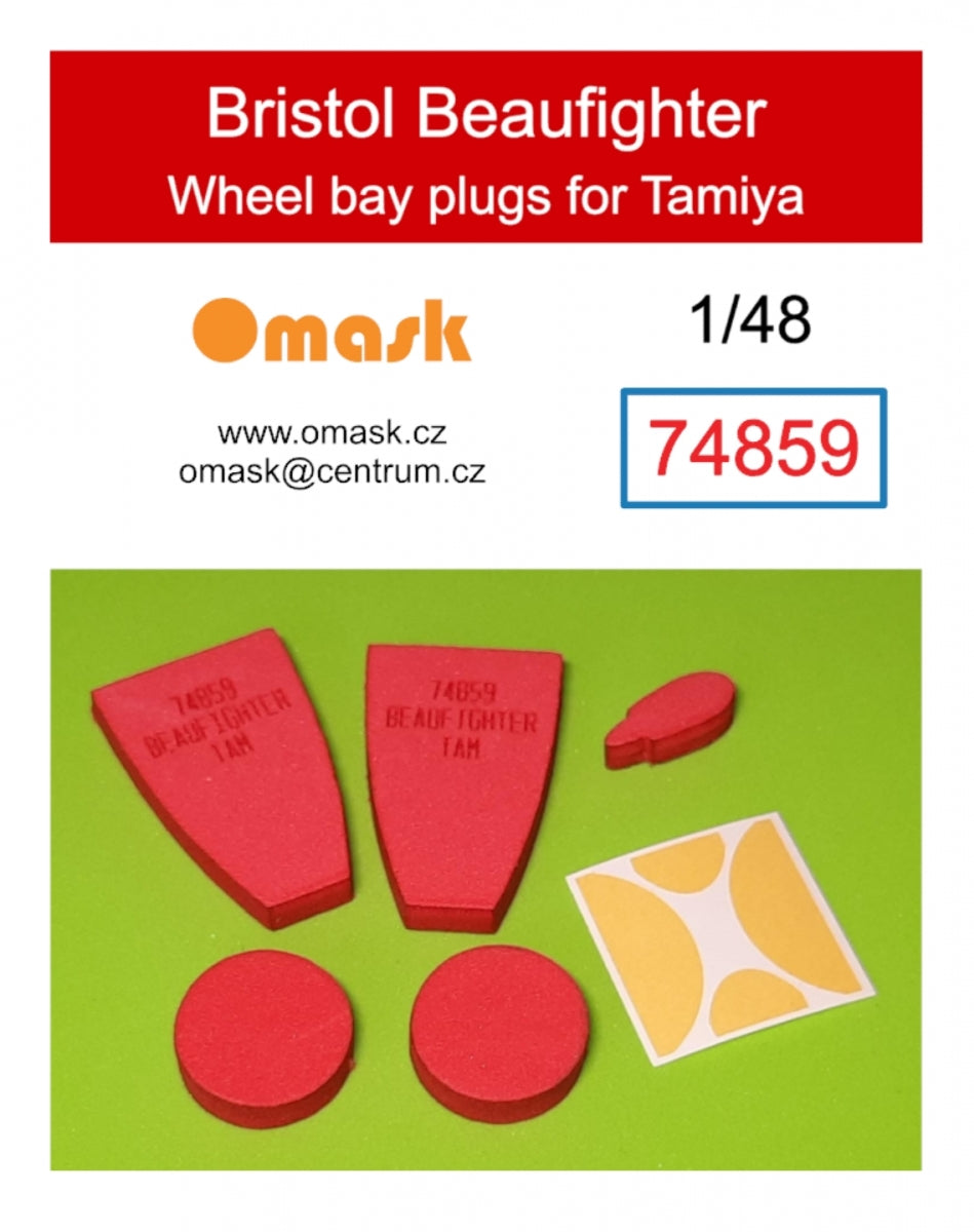 Omask 74859 Bristol Beaufighter wheel bay plugs (for Tamiya 61053, 61064, 61067 ) 1/48
