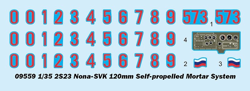 Trumpeter 09559 2S23 Nona-SVK 120mm Self-Propelled Mortar System 1/35 – immagine 4