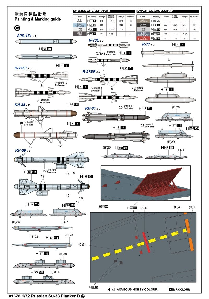 Trumpeter 01678 Russian Su-33 Flanker D 1/72 – image 4