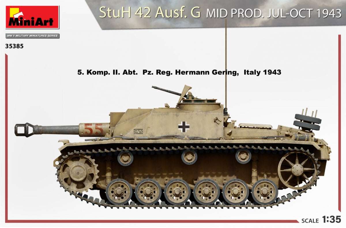 MiniArt 35385 StuH 42 Ausf. G MID PROD. JUL-OCT 1943 1/35 – zdjęcie 5