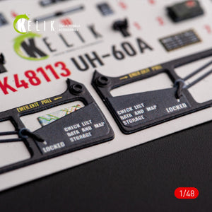 KELIK K48113 UH-60A Black Hawk - Type 1 interior 3D decals for ICM kit 1/48 – immagine 8