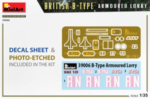 Miniart 39006 BRITISH B-TYPE ARMORED LORRY 1/35 – image 2