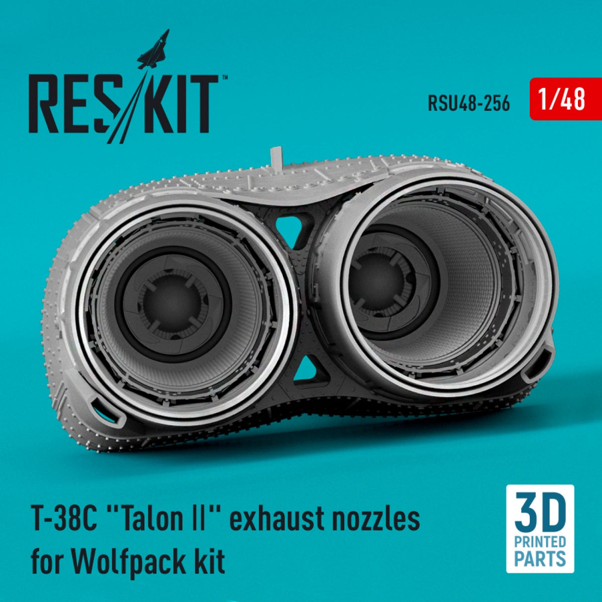 TUYAUX D&amp;#39;ÉCHAPPEMENT RESKIT RSU48-0256 T-38C « TALON LL » POUR MAQUETTE WOLFPACK (IMPRIMÉS EN 3D) 1/48