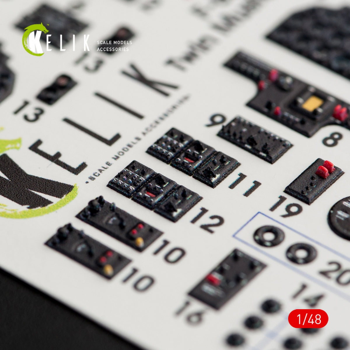 KELIK K48046 F-82 E/H TWIN MUSTANG INTERIOR 3D DECALS FOR MODELSVIT 1/48 – immagine 7