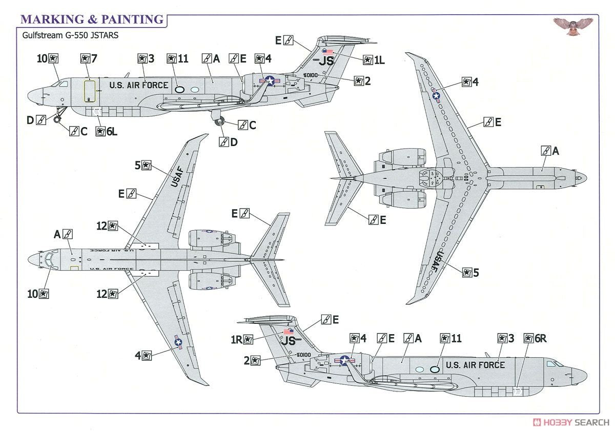Sova 72017 Gulfstream G-550 J-STARS 1/72 – imagen 4
