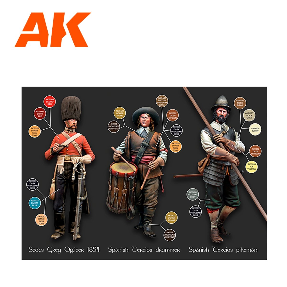 AK Interactive AK11762 SIGNATURE SET – HISTORICAL FIGURES S. XVI-XVIII BY PEPE GALLARDO PAINT SET 18x17 ml – Bild 4
