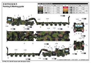 Trumpeter 07196 Slt-56 Tractor with 56t Semi Trailer 1/72 – zdjęcie 3