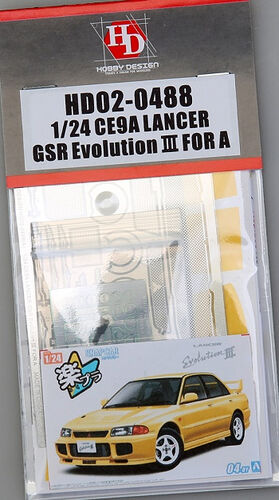 Hobby design HD02-0488 Mitsubishi CE9A Lancer GSR Evolution III - PE Parts for Aoshima 1/24