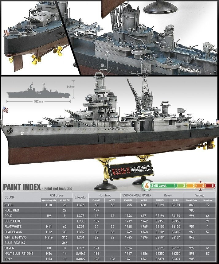 Academy 14107 USS INDIANAPOLIS 1/350 – imagen 3