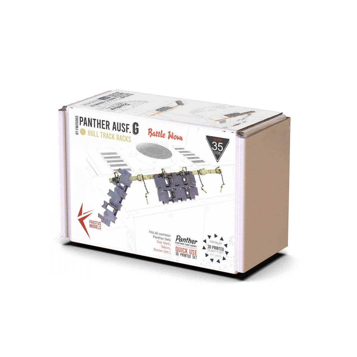 Faustus Models FM35060 Panther Ausf.G Hull Track Racks Battle Damaged 1/35