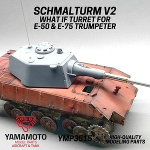 Yamamoto Model Parts YMP3515 TOURELLE SCHMALTURM V2 « ET SI » POUR E-50 ET E-75 TRUMPETER 1/35 – image 3