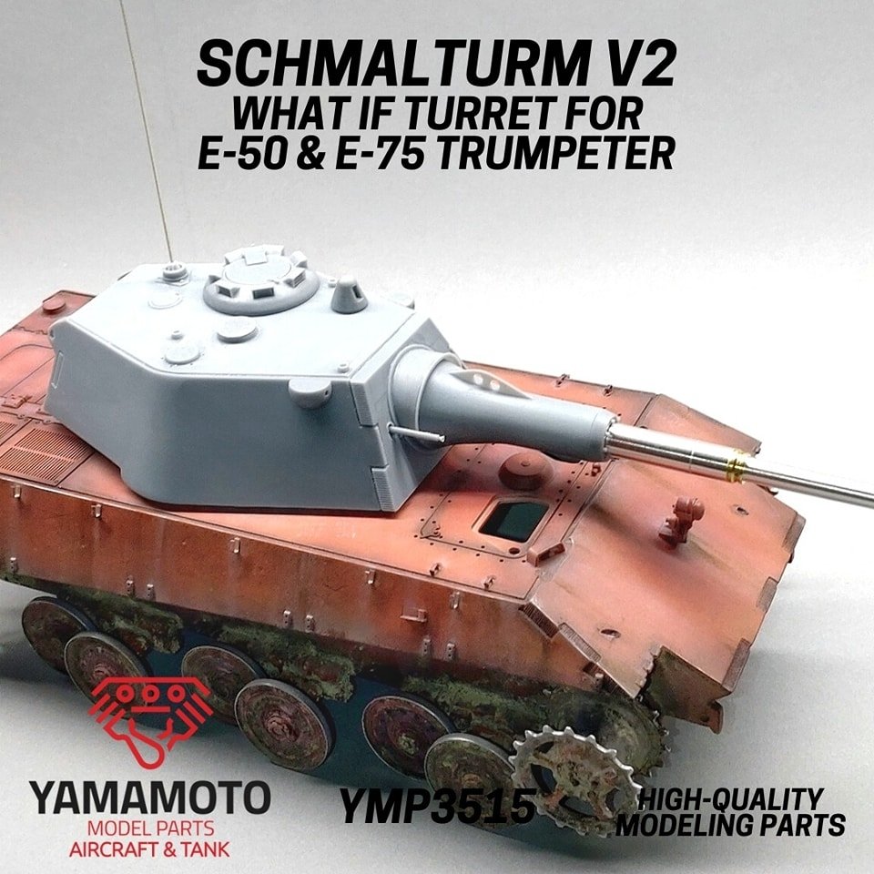 Yamamoto Model Parts YMP3515 TOURELLE SCHMALTURM V2 « ET SI » POUR E-50 ET E-75 TRUMPETER 1/35 – image 3