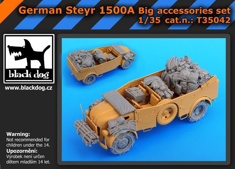 Black Dog T35042 Ensemble d'accessoires pour Steyr 1500A allemand, échelle 1/35
